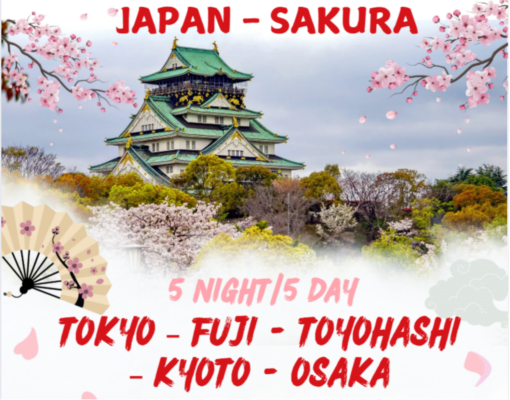 CUNG ĐƯỜNG VÀNG - TOKYO - FUJI - TOYOHASHI - KYOTO - OSAKA (NOSHOP) | 5N5Đ - JAPAN AIRLINES - THÁNG 03, 04